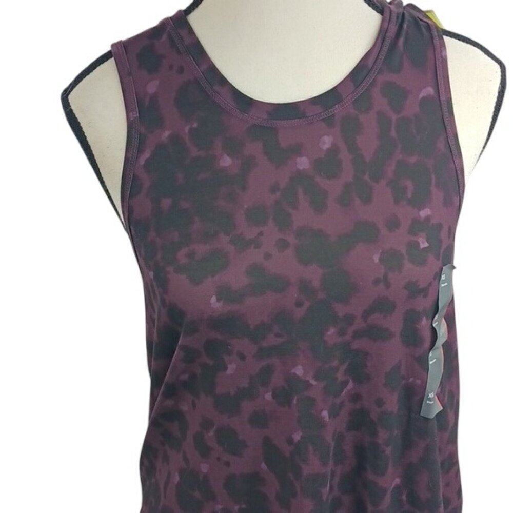 All in Motion Tank Top Womens Size XS Purple Animal Print Wicking Activewear - Picture 3 of 7